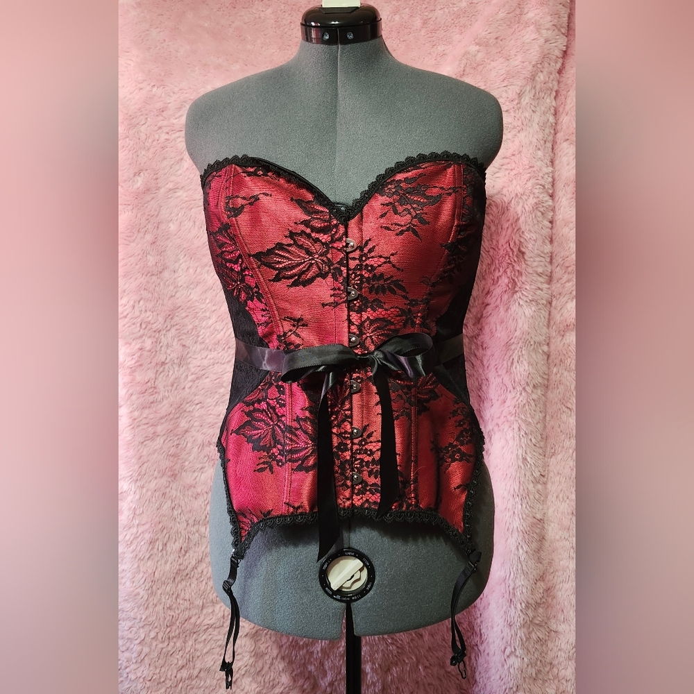 WORN ONCE  for Halloween Saloon Girl Costume Adore Me XL Corset, like new